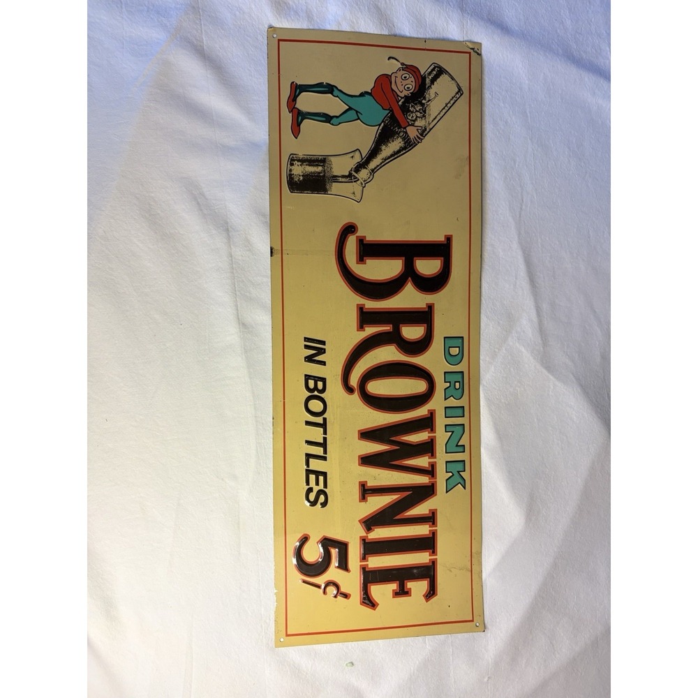 Brownie Soda Advertising Sign‎ Vintage